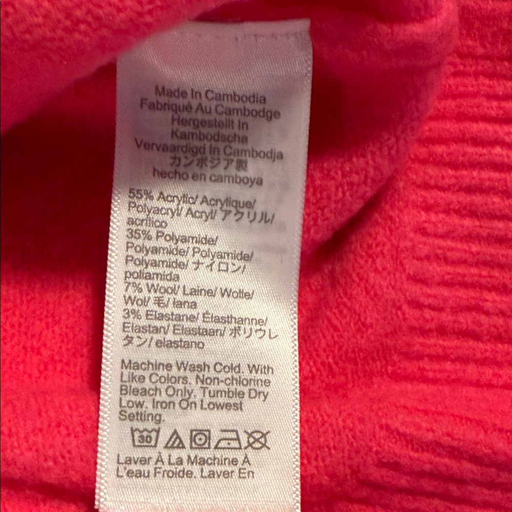 J. Crew Women's Bright Pink Crew Neck Sweater sz m - Picture 4 of 5